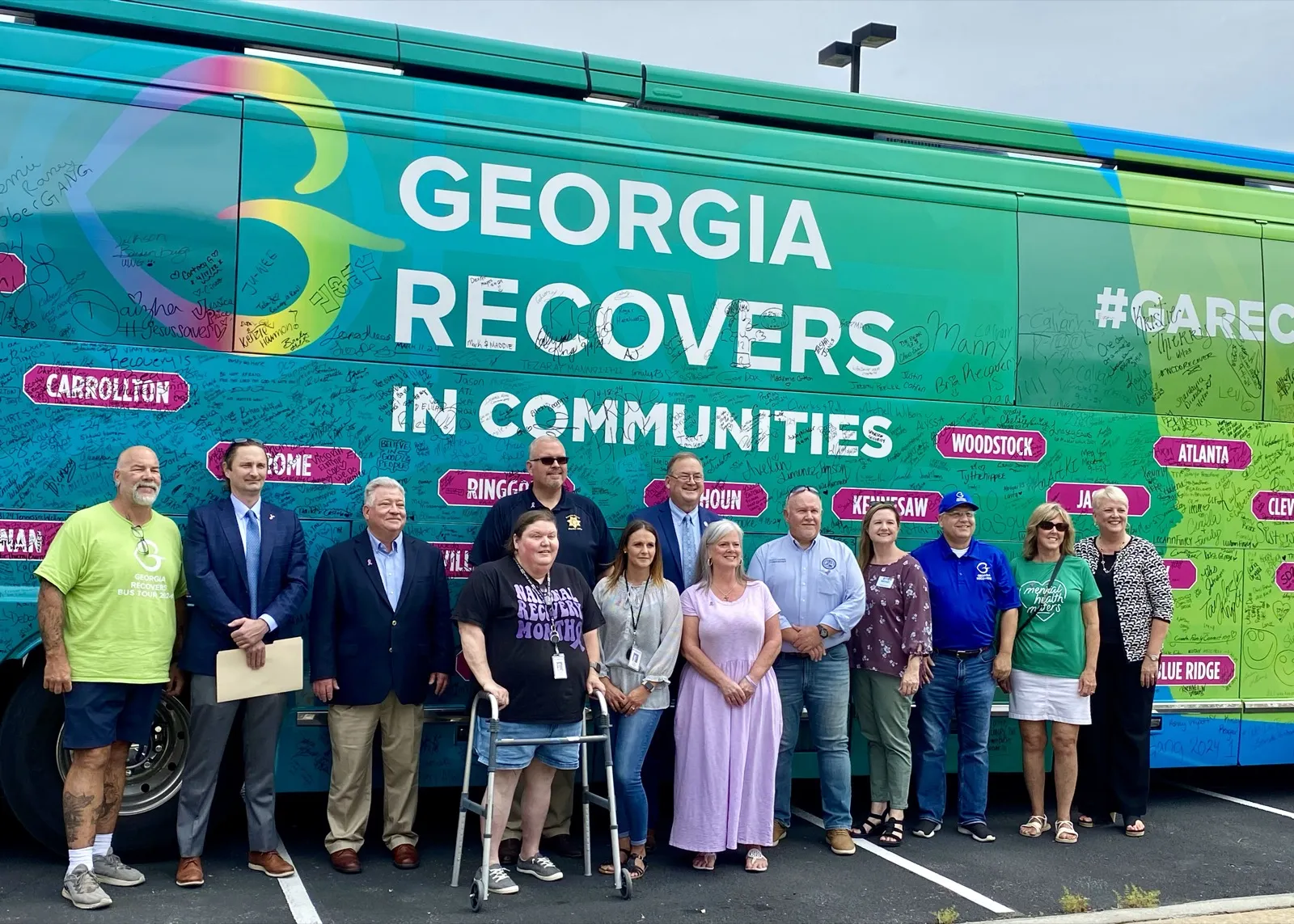 Unified in Recovery community members at a community event